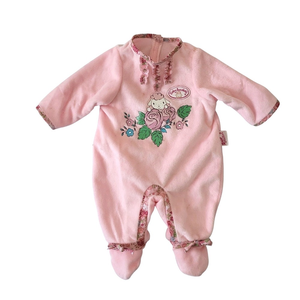 Zapf Creation Baby Annabell Doll Clothes 2016 Replacement‎ Pink Velour Pajamas